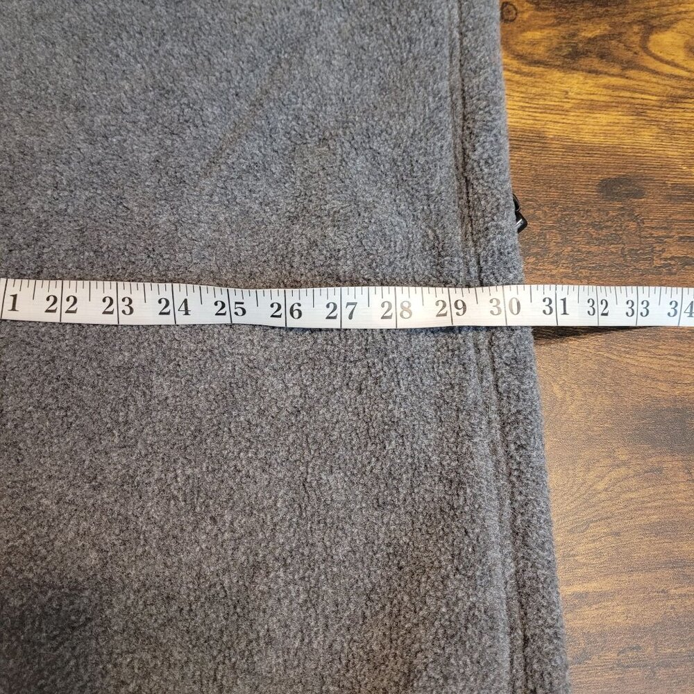 Lands End Fleece Pop Over Sweatshirt 3X 1/4 Zip Thru Pockets Heavy Weight Gray - Picture 9 of 10